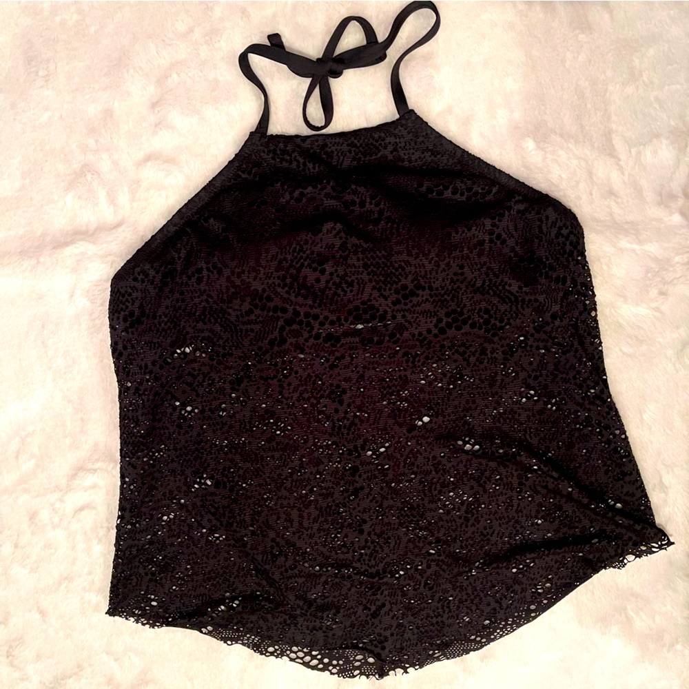 Mossimo Black Halter Top - Size XL